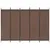 Produktbild 3 för Rumsavdelare 5 paneler brun 250x180 cm