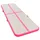 Uppblåsbar gymnastikmatta med pump 300x100x10 cm PVC rosa