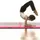 Uppblåsbar gymnastikmatta med pump 400x100x10 cm PVC rosa