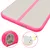 Produktbild 7 för Uppblåsbar gymnastikmatta med pump 800x100x10 cm PVC rosa