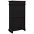 Produktbild 3 för Skoskåp svart 50x28x98 cm kejsarträ
