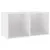 Produktbild 2 för Vinylhylla vit högglans 71x34x36 cm konstruerat trä