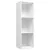 Produktbild 2 för Bokhylla/tv-bänk vit 36x30x114 cm konstruerat trä
