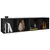 Produktbild 7 för Bokhylla/tv-bänk svart 36x30x143 cm konstruerat trä