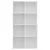 Produktbild 4 för Bokhylla/skänk vit 66x30x130 cm konstruerat trä