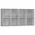 Produktbild 8 för Bokhylla/skänk betonggrå 66x30x130 cm konstruerat trä