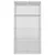 Produktbild 4 för Bokhylla/skänk vit högglans 66x30x130 cm konstruerat trä