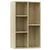 Produktbild 2 för Bokhylla/skänk sonoma-ek 50x25x80 cm spånskiva  