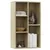 Produktbild 3 för Bokhylla/skänk sonoma-ek 50x25x80 cm spånskiva  