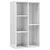 Produktbild 2 för Bokhylla/skänk högglans vit 50x25x80 cm spånskiva  