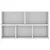 Produktbild 9 för Bokhylla/skänk högglans vit 50x25x80 cm spånskiva  