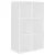 Produktbild 2 för Bokhylla/skänk vit 66x30x97,8 cm konstruerat trä