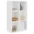 Produktbild 3 för Bokhylla/skänk vit 66x30x97,8 cm konstruerat trä