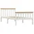 Produktbild 2 för Sängram vit massiv furu 90x200 cm 