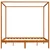 Produktbild 4 för Sängram himmelsäng honungsbrun massiv furu 160x200 cm