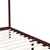 Produktbild 5 för Sängram himmelsäng mörkbrun massiv furu 100x200 cm