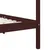 Produktbild 6 för Sängram himmelsäng mörkbrun massiv furu 100x200 cm