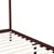 Produktbild 5 för Sängram himmelsäng mörkbrun massiv furu 140x200 cm