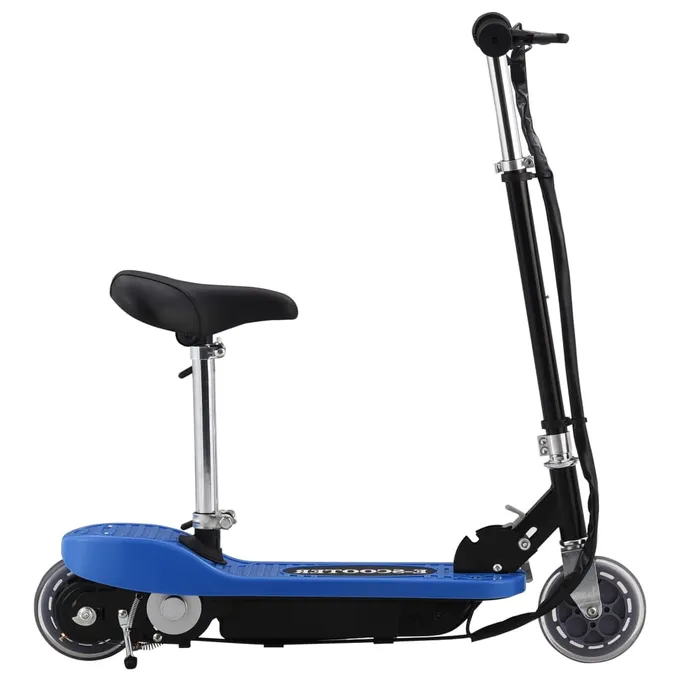 Elektrisk sparkcykel med sadel 120 W blå