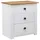 Sängbord vit 46x40x57 cm furu panama