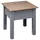 Sängbord grå 50,5x50,5x52,5 cm furu panama