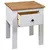 Produktbild 5 för Sängbord vit 46x40x57 cm furu Panama