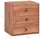 Sängbord med 3 lådor 35x25x35 cm massivt återvunnet trä