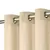 Produktbild 2 för Gardiner med metallringar 2 st bomull 140x245 cm beige