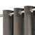 Produktbild 2 för Gardiner med metallringar 2 st bomull 140x245 cm antracit