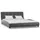 Säng med memoryskummadrass grå konstläder 140x200 cm
