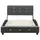Säng med madrass grå konstläder 90x200 cm