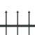 Produktbild 4 för Trädgårdsstaket med spjuttopp stål 6,8x1,2 m svart