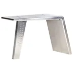 Skrivbord flygplansdesign silver 112x50x76 cm metall