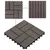 Produktbild 4 för Trall 22 st 30x30 cm 2 kvm WPC mörkbrun