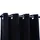 Mörkläggningsgardiner med ringar 2 st svart sammet 140x175 cm