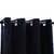 Produktbild 3 för Mörkläggningsgardiner med ringar 2 st svart sammet 140x175 cm