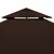 Produktbild 3 för Paviljongtak med ventilering 310 g/m² 3x3 m brun