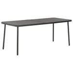 Trädgårdsbord mörkgrå 180x83x72 cm stål