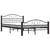 Produktbild 2 för Sängram svart metall 120x200 cm