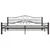 Produktbild 4 för Sängram svart metall 180x200 cm