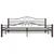 Produktbild 4 för Sängram svart metall 200x200 cm