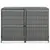 Produktbild 3 för Skjul för 2 soptunnor konstrotting antracit 148x77x111 cm  