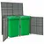 Produktbild 9 för Skjul för 2 soptunnor konstrotting antracit 148x77x111 cm  