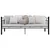 Produktbild 2 för Ram till dagbädd svart metall 90x200 cm