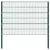 Produktbild 2 för Stängselpanel med stolpar järn 10,2x1,2 m grön