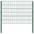 Produktbild 2 för Stängselpanel med stolpar järn 15,3x1,2 m grön