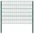 Produktbild 2 för Stängselpanel med stolpar järn 17x1,2 m grön