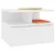 Produktbild 3 för Svävande sängbord vit 40x31x27 cm konstruerat trä