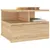 Produktbild 3 för Svävande sängbord sonoma-ek 40x31x27 cm konstruerat trä
