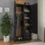 Produktbild 3 för Garderob svart 80x52x180 cm konstruerat trä